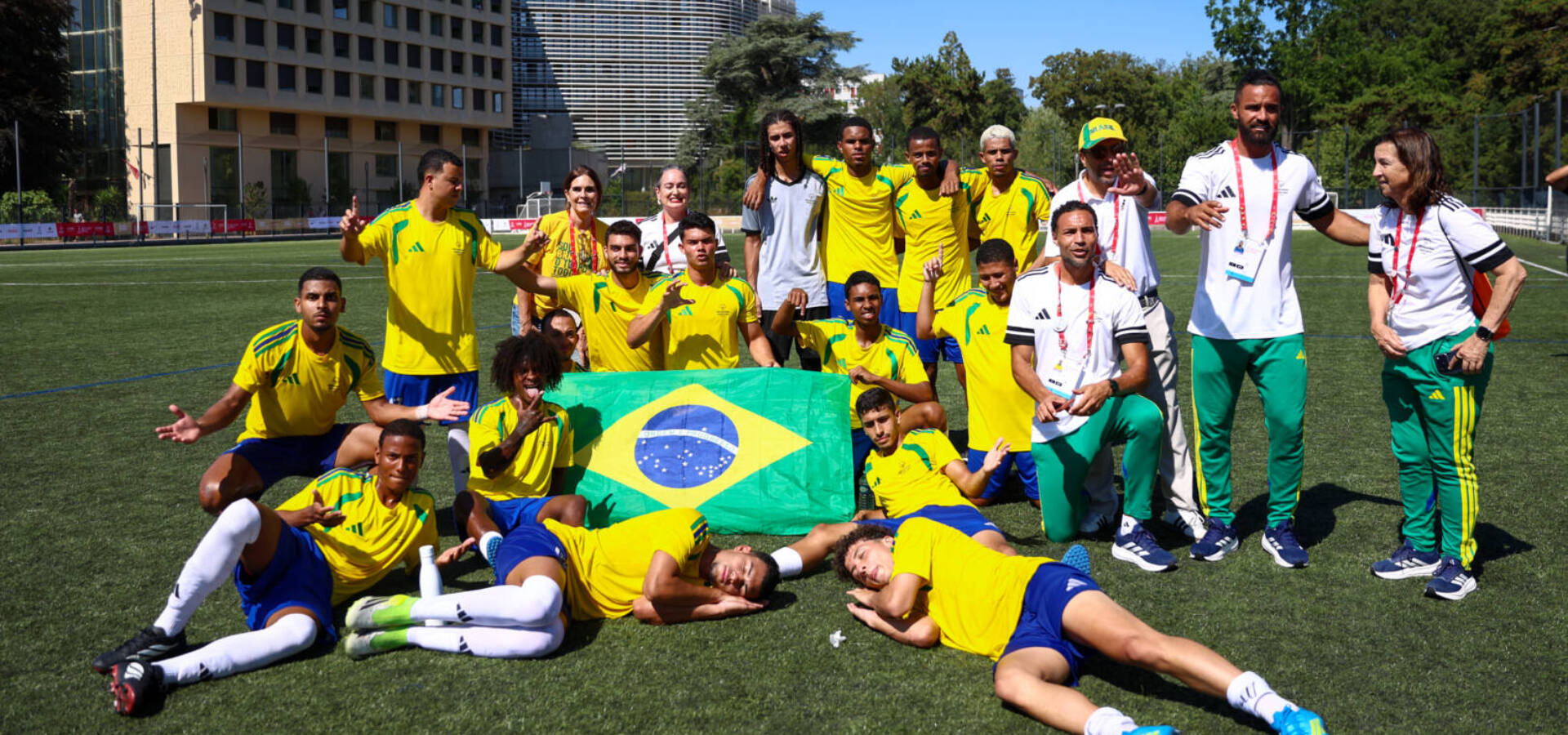 Seleção Brasileira após a conquista do Título