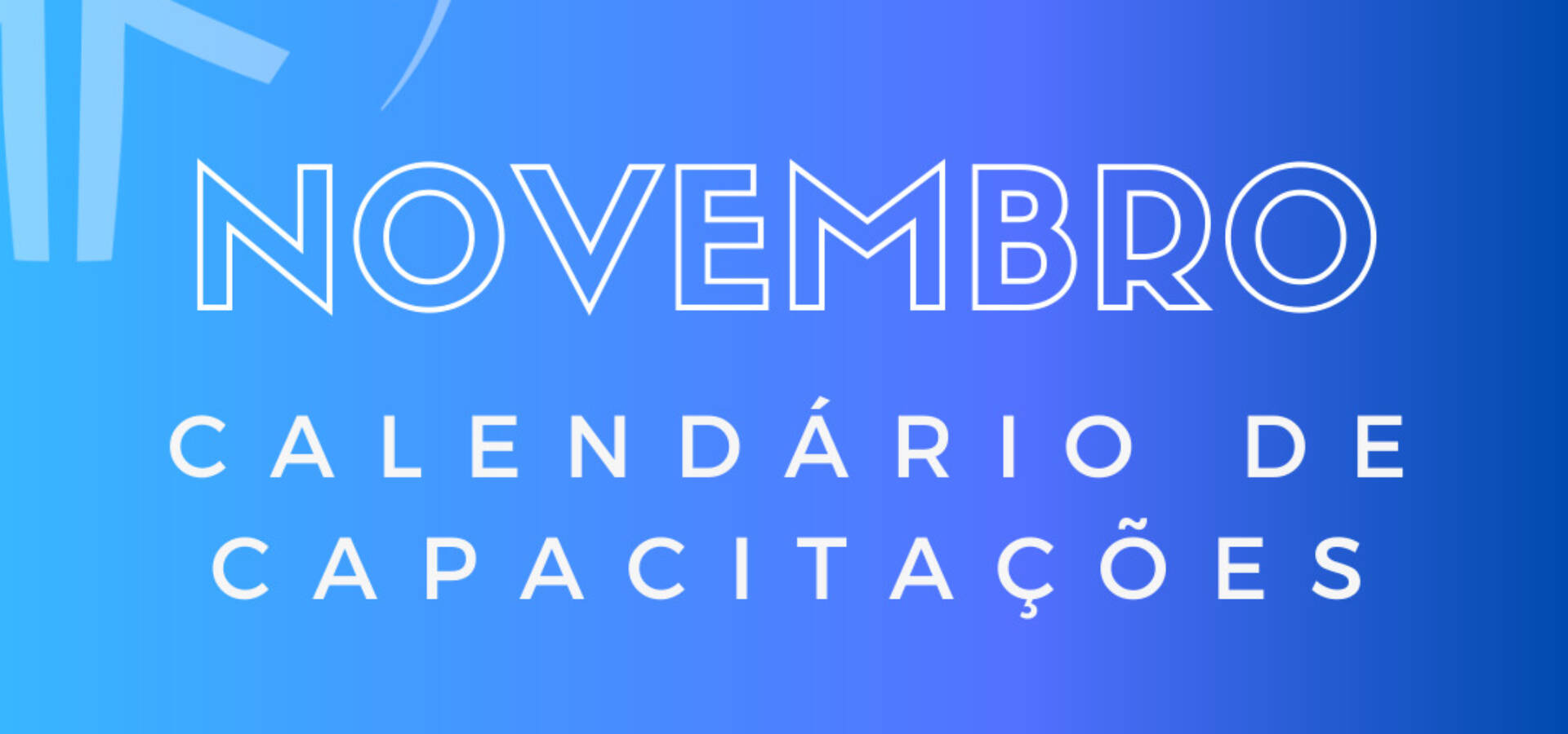 Calendário de Capacitações