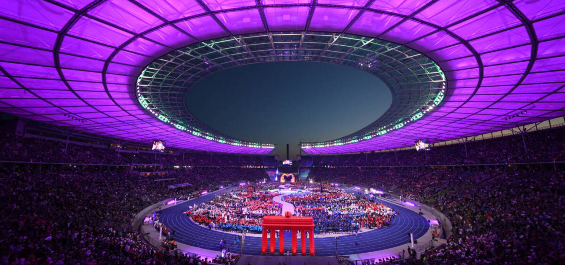 Olympiastadion 
Eroeffnungsfeier der Special Olympics World Games Berlin 2023 im Olympiastadion in Berlin am 17.06.2023 
Fotograf: Juri Reetz